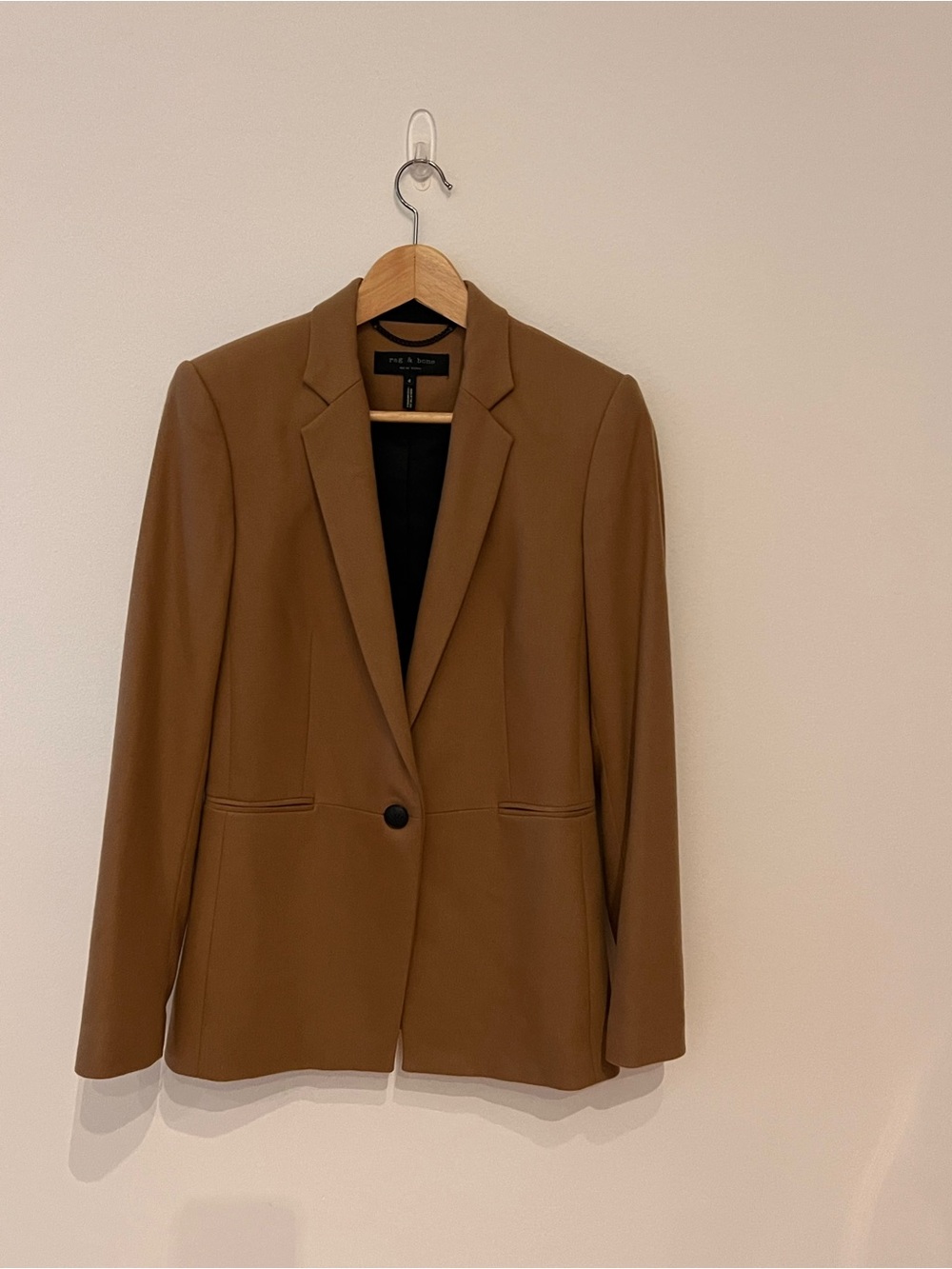 rag & bone Camel Brown Single-Button Tailored Blazer